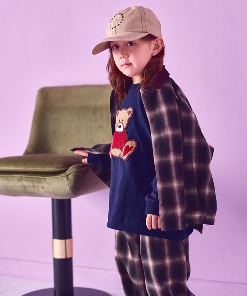 pairmanon(ペアマノン)の「【セットアップ着用可能】ユニセックス オンブレチェックシャツ(シャツ/ブラウス・キッズ・ブラック/ブラウン・90/100/110/120/130/140/150)」の15枚目の写真