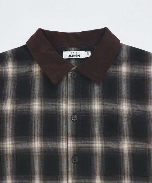 pairmanon(ペアマノン)の「【セットアップ着用可能】ユニセックス オンブレチェックシャツ(シャツ/ブラウス・キッズ・ブラック/ブラウン・90/100/110/120/130/140/150)」の12枚目の写真