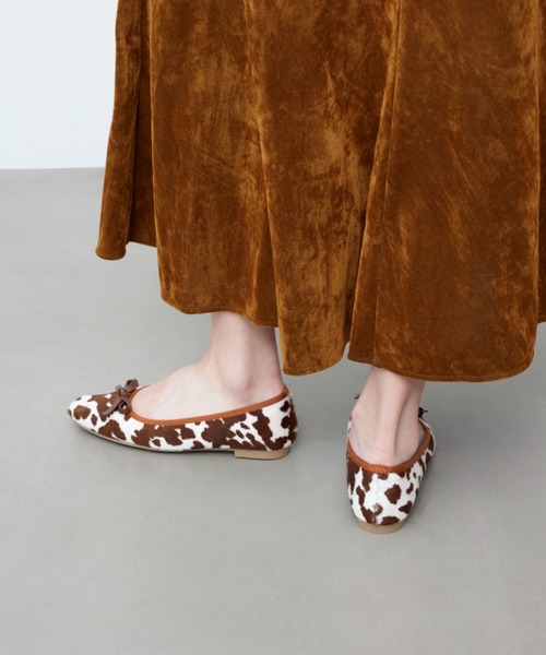 Launa lea ballet（ラウナレア バレエ）の「スクエアトゥバレエシューズ(B7610A)（バレエシューズ・レディース・アニマル/ブラウン系その他・24.5cm/24.0cm/23.0cm/22.5cm/22.0cm/21.5cm/23.5cm/25.5cm/25.0cm/26.0cm）」の10枚目の写真