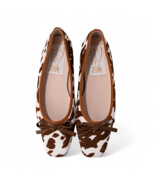 Launa lea ballet（ラウナレア バレエ）の「スクエアトゥバレエシューズ(B7610A)（バレエシューズ・レディース・アニマル/ブラウン系その他・24.5cm/24.0cm/23.0cm/22.5cm/22.0cm/21.5cm/23.5cm/25.5cm/25.0cm/26.0cm）」の4枚目の写真