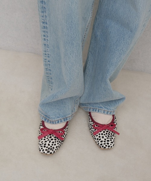 Launa lea ballet（ラウナレア バレエ）の「スクエアトゥバレエシューズ(B7610A)（バレエシューズ・レディース・アニマル/ブラウン系その他・24.5cm/24.0cm/23.0cm/22.5cm/22.0cm/21.5cm/23.5cm/25.5cm/25.0cm/26.0cm）」の22枚目の写真