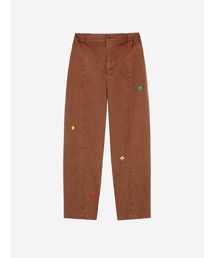 BOBO CHOSES（ボボショーズ）の「Brown embroidery cocoon pants（チノパンツ）」