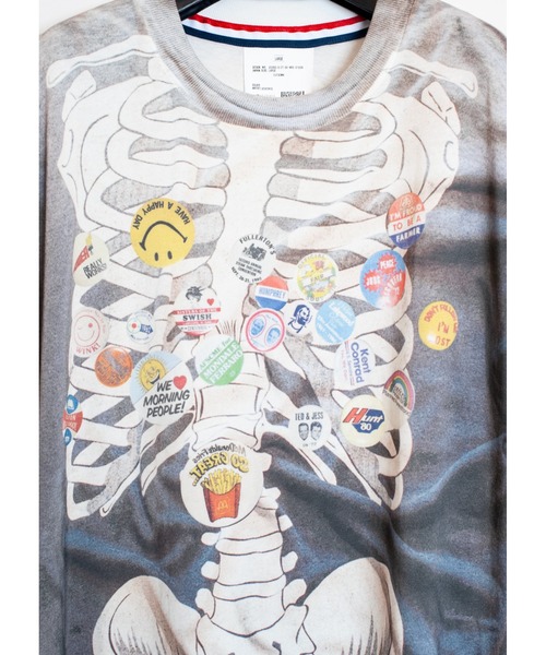 SEVESKIG（セヴシグ）の「SEVESKIG/セブシグ/NS_BONE_CT-SV-NRS-1009（Tシャツ/カットソー・メンズ・ホワイト/ブラック・SMALL/MEDIUM/LARGE/X-LARGE）」の8枚目の写真