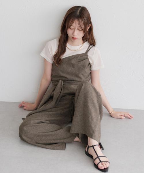 セール】ワンショルダーオールインワン（つなぎ/オールインワン