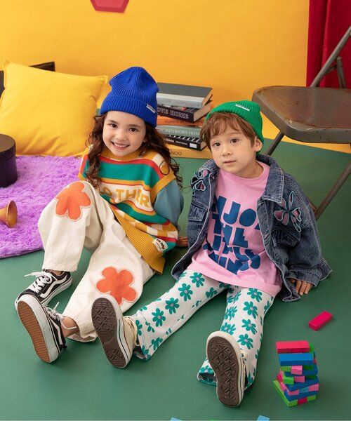 新品◎ FISH&KIDS FLOWERS PATCHWORK JOGGERS 新品◎ FISH&KIDS