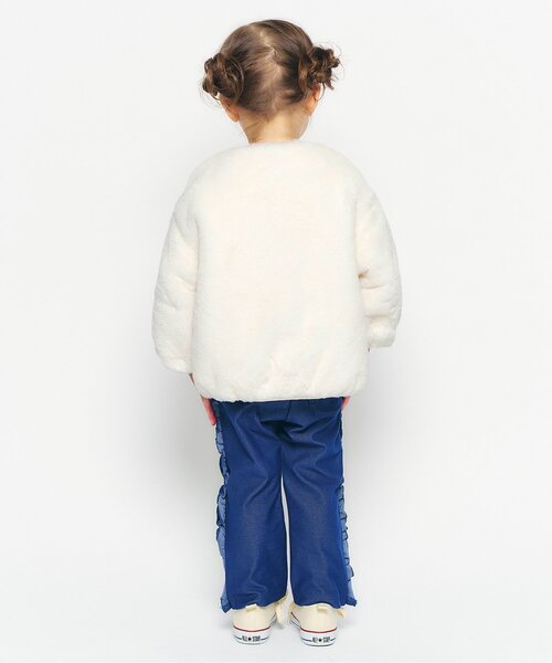 apres les cours(アプレレクール)の「【2WAY】ハートポケットリバーシブルファージャケット(ブルゾン・キッズ・ピンク/アイボリー・120/130/140/80/90/100/110)」の10枚目の写真