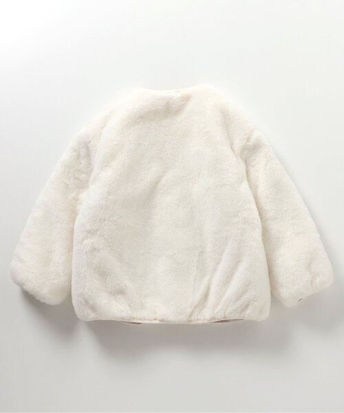 apres les cours(アプレレクール)の「【2WAY】ハートポケットリバーシブルファージャケット(ブルゾン・キッズ・ピンク/アイボリー・120/130/140/80/90/100/110)」の15枚目の写真