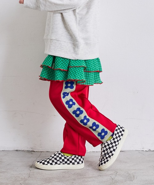 MARKEY'S（マーキーズ）の「サガラワッペントラックパンツ（スウェットパンツ・キッズ・パープル/グリーン/レッド/オフホワイト・120/110/100/90/150/140/130）」の4枚目の写真