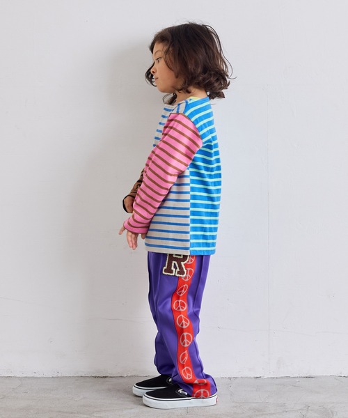 MARKEY'S（マーキーズ）の「サガラワッペントラックパンツ（スウェットパンツ・キッズ・パープル/グリーン/レッド/オフホワイト・120/110/100/90/150/140/130）」の9枚目の写真