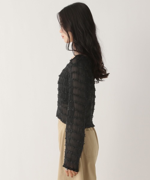 Heather（ヘザー）の「フリルジャガードカーディガン　592362（カーディガン/ボレロ・レディース・オフホワイト/ブラック・FREE）」の16枚目の写真