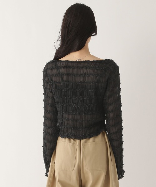 Heather（ヘザー）の「フリルジャガードカーディガン　592362（カーディガン/ボレロ・レディース・オフホワイト/ブラック・FREE）」の17枚目の写真