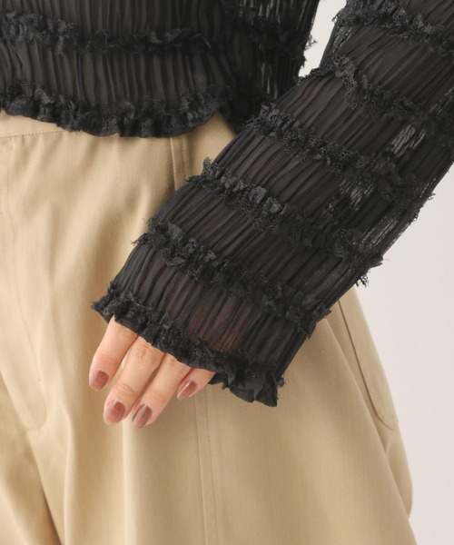 Heather（ヘザー）の「フリルジャガードカーディガン　592362（カーディガン/ボレロ・レディース・オフホワイト/ブラック・FREE）」の21枚目の写真