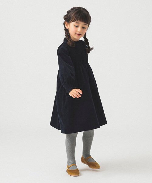 B:MING by BEAMS(ビーミングバイビームス)の「コーデュロイ シャーリング ワンピース 2025FW(100~140cm)(ワンピース・キッズ・ブラウン/ネイビー・120/110/140/100/130)」の10枚目の写真