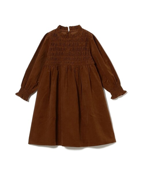 B:MING by BEAMS(ビーミングバイビームス)の「コーデュロイ シャーリング ワンピース 2025FW(100~140cm)(ワンピース・キッズ・ブラウン/ネイビー・120/110/140/100/130)」の13枚目の写真