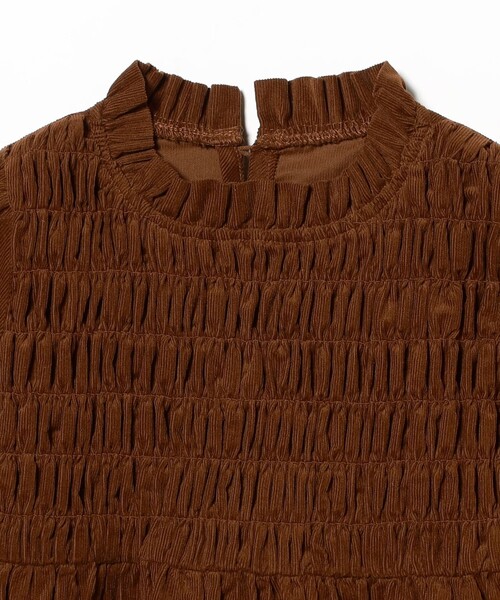 B:MING by BEAMS(ビーミングバイビームス)の「コーデュロイ シャーリング ワンピース 2025FW(100~140cm)(ワンピース・キッズ・ブラウン/ネイビー・120/110/140/100/130)」の14枚目の写真