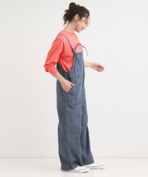 官給品？ フランス製 デニムオーバーオール サロペット 公式]DN-610 厚手で強いデニム生地サロペット エキスパンドニー機能で