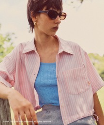 Coca Cola | 【Coca-Cola】VIS別注バックエンブロイダリークロップドシャツ(シャツ/ブラウス)