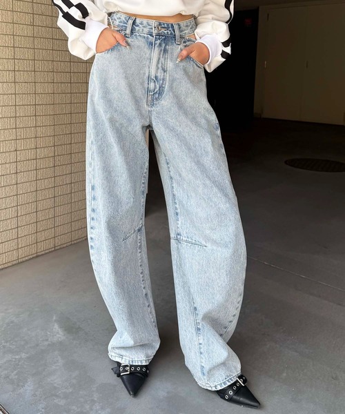 BACK TO THE FIELD（バック トゥー ザ フィールド）の「【MLB】ウエストカットカーブデニム（デニムパンツ・レディース・ブラック/ブルー/インディゴブルー・SMALL/MEDIUM）」の17枚目の写真