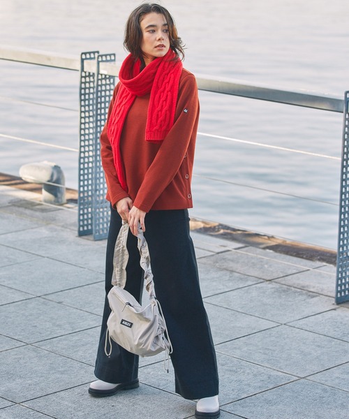 AIGLE（エーグル）の「撥水 リボンシャーリング パッカブル 2wayショルダーバッグ（ショルダーバッグ・レディース・アイボリー/ブルーグレー/ブラック・FREE）」の22枚目の写真