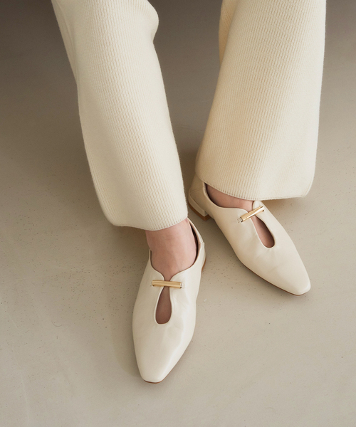 LE TALON（ルタロン）の「フロントメタルバブーシュ（バレエシューズ・レディース・アイボリー/ブラウン/ブラック系その他・22.5cm/22cm/23.5cm/25cm/24cm/24.5cm/23cm）」の9枚目の写真