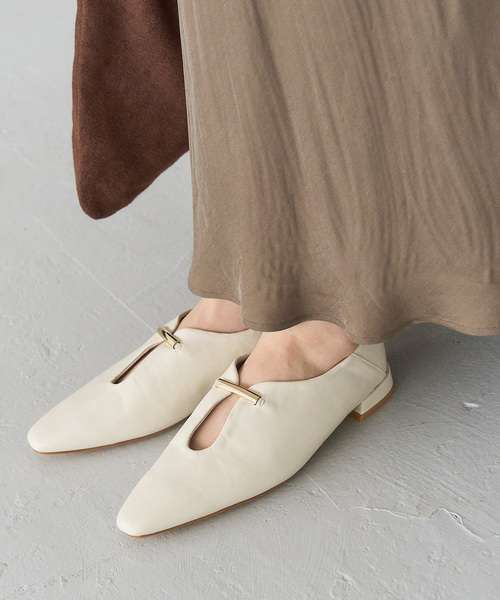 LE TALON（ルタロン）の「フロントメタルバブーシュ（バレエシューズ・レディース・アイボリー/ブラウン/ブラック系その他・22.5cm/22cm/23.5cm/25cm/24cm/24.5cm/23cm）」の15枚目の写真