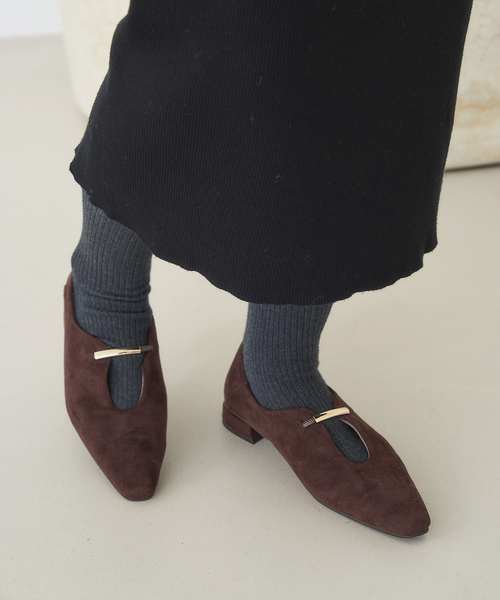 LE TALON（ルタロン）の「フロントメタルバブーシュ（バレエシューズ・レディース・アイボリー/ブラウン/ブラック系その他・22.5cm/22cm/23.5cm/25cm/24cm/24.5cm/23cm）」の19枚目の写真