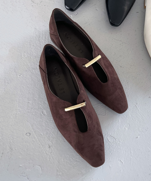 LE TALON（ルタロン）の「フロントメタルバブーシュ（バレエシューズ・レディース・アイボリー/ブラウン/ブラック系その他・22.5cm/22cm/23.5cm/25cm/24cm/24.5cm/23cm）」の20枚目の写真