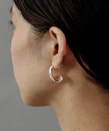 【ORLEAN】ドロップフープデザインメタルピアス