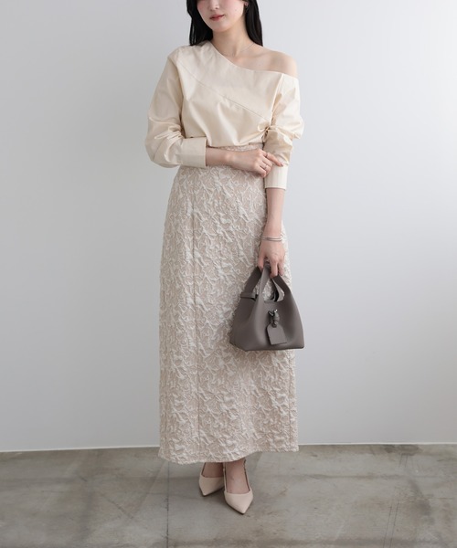 MaxMara オフショルダー ブラウス MaxMara トップス シャツ オフショルダー オレンジ 42 匿名配送