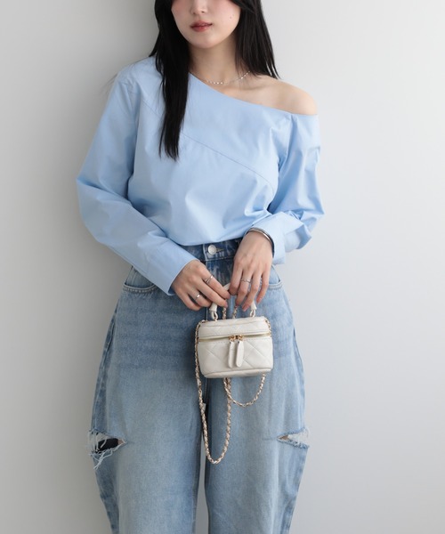 オフショルダー 肩出し長袖トップス（シャツ/ブラウス）｜LUMIRA