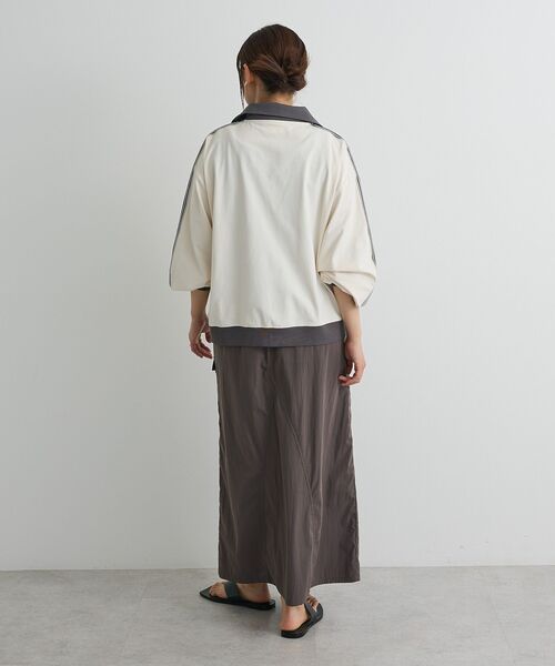 CRAFT STANDARD BOUTIQUE（クラフトスタンダードブティック）の「軽量/接触冷感/UVカット トラックジャケット（ジャージ・レディース・ブラック/アイボリー/チャコールグレー/ベージュ/ネイビー/カーキ・S/M/L）」の11枚目の写真