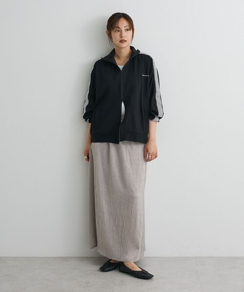 CRAFT STANDARD BOUTIQUE（クラフトスタンダードブティック）の「軽量/接触冷感/UVカット トラックジャケット（ジャージ・レディース・ブラック/アイボリー/チャコールグレー/ベージュ/ネイビー/カーキ・S/M/L）」の17枚目の写真