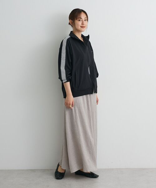 CRAFT STANDARD BOUTIQUE（クラフトスタンダードブティック）の「軽量/接触冷感/UVカット トラックジャケット（ジャージ・レディース・ブラック/アイボリー/チャコールグレー/ベージュ/ネイビー/カーキ・S/M/L）」の18枚目の写真