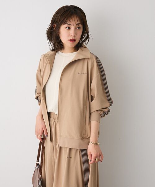 CRAFT STANDARD BOUTIQUE（クラフトスタンダードブティック）の「軽量/接触冷感/UVカット トラックジャケット（ジャージ・レディース・ブラック/アイボリー/チャコールグレー/ベージュ/ネイビー/カーキ・S/M/L）」の19枚目の写真