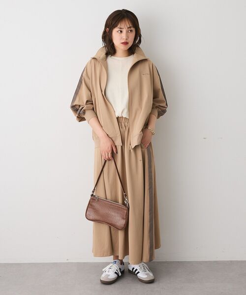 CRAFT STANDARD BOUTIQUE（クラフトスタンダードブティック）の「軽量/接触冷感/UVカット トラックジャケット（ジャージ・レディース・ブラック/アイボリー/チャコールグレー/ベージュ/ネイビー/カーキ・S/M/L）」の21枚目の写真