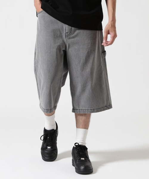 AVIREX（アヴィレックス）の「《直営店限定》VARSITY PAINTER SHORTS / バーシティ ペインターショーツ / AVIREX / アヴィレックス（デニムパンツ・メンズ・ライトインディゴブルー/ブラック・MEDIUM/LARGE/X-LARGE/XX-LARGE）」の2枚目の写真