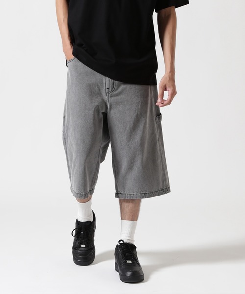AVIREX（アヴィレックス）の「《直営店限定》VARSITY PAINTER SHORTS / バーシティ ペインターショーツ / AVIREX / アヴィレックス（デニムパンツ・メンズ・ライトインディゴブルー/ブラック・MEDIUM/LARGE/X-LARGE/XX-LARGE）」の3枚目の写真