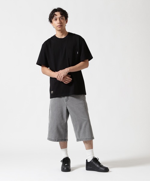 AVIREX（アヴィレックス）の「《直営店限定》VARSITY PAINTER SHORTS / バーシティ ペインターショーツ / AVIREX / アヴィレックス（デニムパンツ・メンズ・ライトインディゴブルー/ブラック・MEDIUM/LARGE/X-LARGE/XX-LARGE）」の5枚目の写真