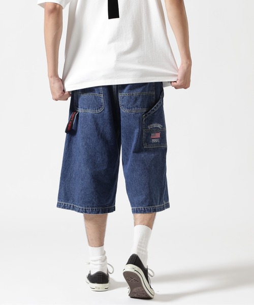 AVIREX（アヴィレックス）の「《直営店限定》VARSITY PAINTER SHORTS / バーシティ ペインターショーツ / AVIREX / アヴィレックス（デニムパンツ・メンズ・ライトインディゴブルー/ブラック・MEDIUM/LARGE/X-LARGE/XX-LARGE）」の11枚目の写真
