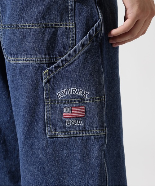 AVIREX（アヴィレックス）の「《直営店限定》VARSITY PAINTER SHORTS / バーシティ ペインターショーツ / AVIREX / アヴィレックス（デニムパンツ・メンズ・ライトインディゴブルー/ブラック・MEDIUM/LARGE/X-LARGE/XX-LARGE）」の19枚目の写真