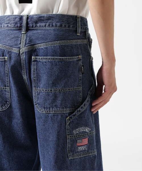 AVIREX（アヴィレックス）の「《直営店限定》VARSITY PAINTER SHORTS / バーシティ ペインターショーツ / AVIREX / アヴィレックス（デニムパンツ・メンズ・ライトインディゴブルー/ブラック・MEDIUM/LARGE/X-LARGE/XX-LARGE）」の21枚目の写真