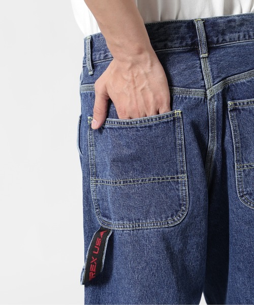 AVIREX（アヴィレックス）の「《直営店限定》VARSITY PAINTER SHORTS / バーシティ ペインターショーツ / AVIREX / アヴィレックス（デニムパンツ・メンズ・ライトインディゴブルー/ブラック・MEDIUM/LARGE/X-LARGE/XX-LARGE）」の22枚目の写真