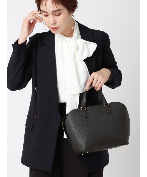 SUIT SQUARE（スーツスクエア）の「ハンドバッグ 型押しフェイクレザー サブバッグ付き（ハンドバッグ・レディース・ブラウン系/ブラック系・F）」の2枚目の写真