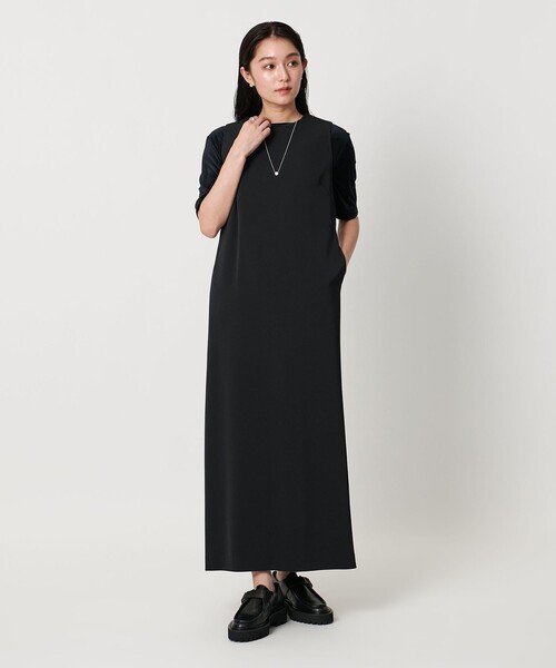 MARW UNITED ARROWS＞ツイル ノースリーブ ロング ワンピース