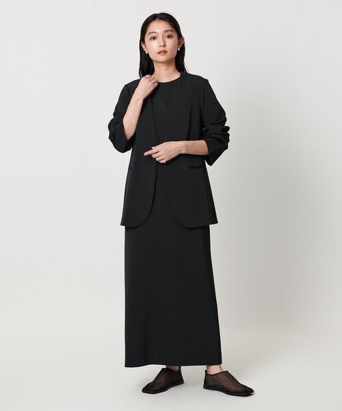 MARW UNITED ARROWS＞ツイル ノースリーブ ロング ワンピース