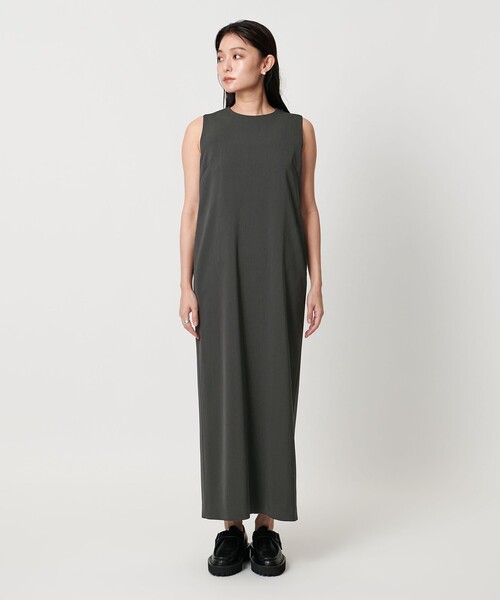 マルゥユナイテッドアローズ ノースリーブ ロングワンピース MARW UNITED ARROWS＞ツイル ノースリーブ ロング ワンピース