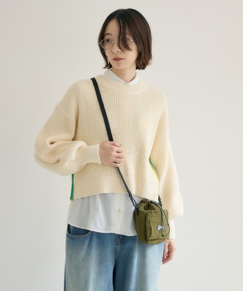 Paradise Picnic(パラダイスピクニック)の「TRANOI. TORA minibag(ショルダーバッグ・レディース・ブラック/アイボリー/カーキ・FREE)」の15枚目の写真