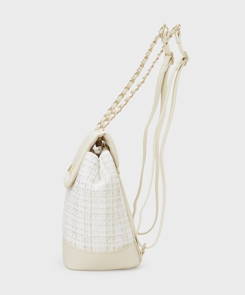 index（インデックス）の「【長さ調整可能】ツイードミニリュック（バックパック/リュック・レディース・アイボリー系/ブラック系・00）」の10枚目の写真