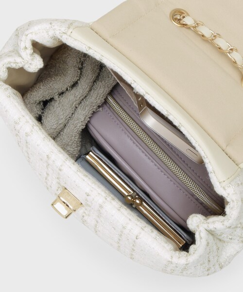 index（インデックス）の「【長さ調整可能】ツイードミニリュック（バックパック/リュック・レディース・アイボリー系/ブラック系・00）」の15枚目の写真