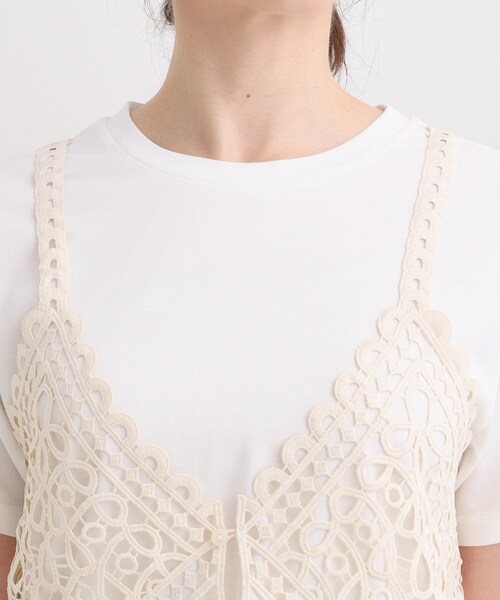 Cutie Blonde(キューティーブロンド)の「【2点セット/ひんやり】レースビスチェ+Tシャツ(その他トップス・レディース・ダークブラウン/ブラック/オフホワイト・02/04/01/03)」の19枚目の写真